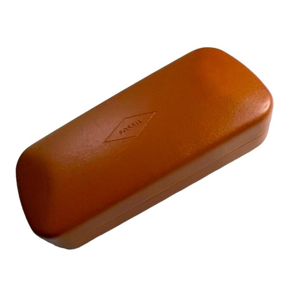 Fossil Brown Navy Eyeglass Sunglass Clamshell Case